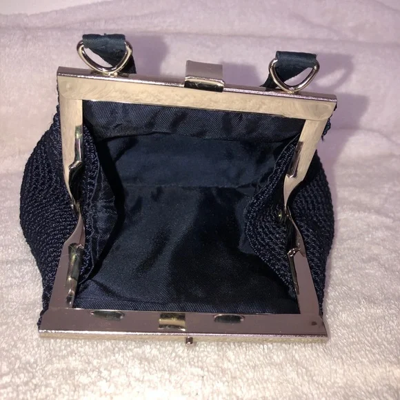 PREOWNED THE SAK Elegant Black mini lined snap closure Handbag - Picture 7 of 7